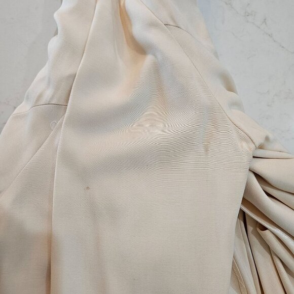 Vintage Wild Rose Small to Medium Cream Dress & Satin Jacket Set 90's Elegant - Picture 16 of 16